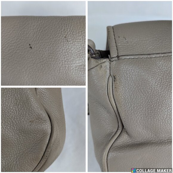 Marc Jacobs Recruit Saddle Leather Bag In Beige Made in Vietnam - Picture 12 of 15